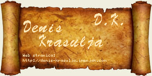 Denis Krasulja vizit kartica